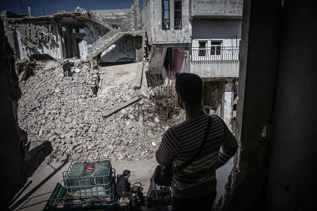 Chaos of war means many homeowners have lost their documents, while official buildings, court records and title deeds have been destroyed. Photograph: Anadolu Agency/Getty Images